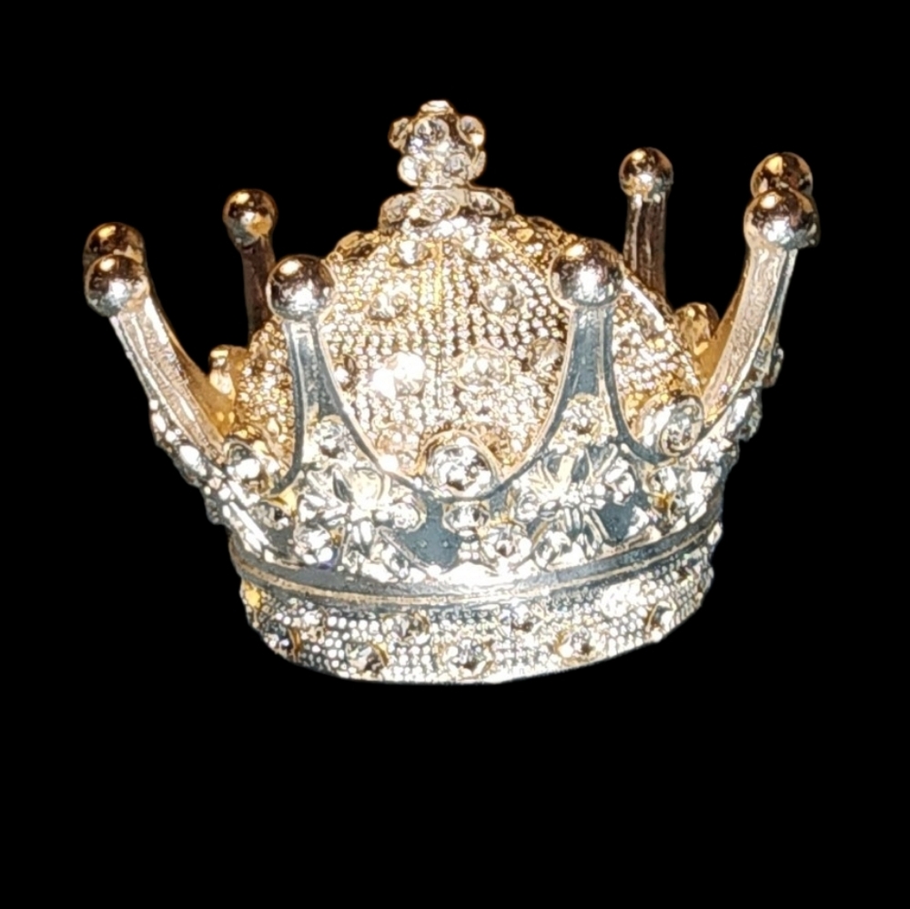 Silver Crown Trinket Box